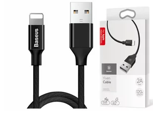 Baseus Kabel USB Baseus Baseus Oryginalny kabel Lightning iPhone Yiven 1,2m Black (25263-uniw) - Kable USB - miniaturka - grafika 1