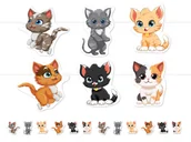 Dekoracje sali - Girlanda Kotki - 5 m - 1 op. - miniaturka - grafika 1