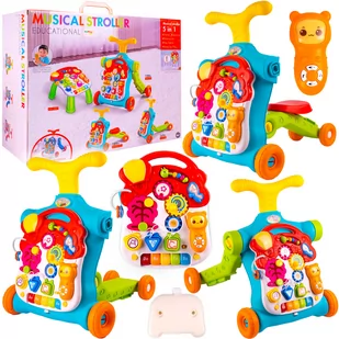Pchacz Interaktywny Chodzik Hulajnoga Pianinko 5w1 - Chodziki - miniaturka - grafika 1