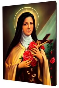 Obraz religijny na desce lipowej, święta Teresa - Ikony i obrazy sakralne - miniaturka - grafika 1