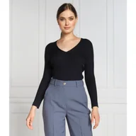 Swetry damskie - Emporio Armani Jedwabny sweter | z dodatkiem kaszmiru - miniaturka - grafika 1