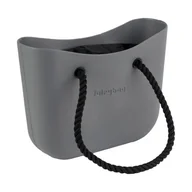 Torebki damskie - Torebka Torba Gumowa | Jelly Bag |Dwa zestawy rączek | Szara - miniaturka - grafika 1