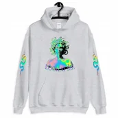 Bluzy damskie - Bluza Szara Damska Kaptur Look At Me Meduza - S - miniaturka - grafika 1