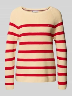 Sweter z dzianiny o kroju regular fit z czystej bawełny - Swetry damskie - miniaturka - grafika 1