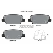Klocki hamulcowe - Klocki hamulcowe - komplet TEXTAR 2614201 - miniaturka - grafika 1