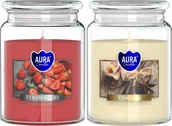 Świece - ZESTAW DUŻA Świeca zapachowa w słoiku BISPOL Aura 100H MIX "11" 2szt. - miniaturka - grafika 1