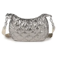 Torebki damskie - MUNICH Cover FW25 Crossbody Hobo C/Silver, Torebki i plecaki damskie, Srebrny - miniaturka - grafika 1