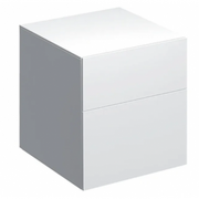 Szafki łazienkowe - GEBERIT 500.504.01.1 Szafka Xeno2 boczna 45 cm biały połysk - miniaturka - grafika 1