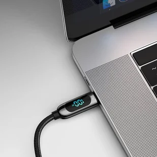 Baseus kabel USB Typ C - USB Typ C 100W (20V / 5A) Power Delivery z wyświetlaczem ekranem miernik mocy 2m zielony (CATSK-C06) - Kable USB - miniaturka - grafika 15