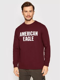 Swetry męskie - American Eagle Sweter 016-1175-5045 Bordowy Standard Fit - grafika 1