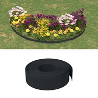 Ogrodzenia - vidaXL Obrzeża ogrodowe, 3 szt., czarne, 10 m, 15 cm, polietylen - miniaturka - grafika 1