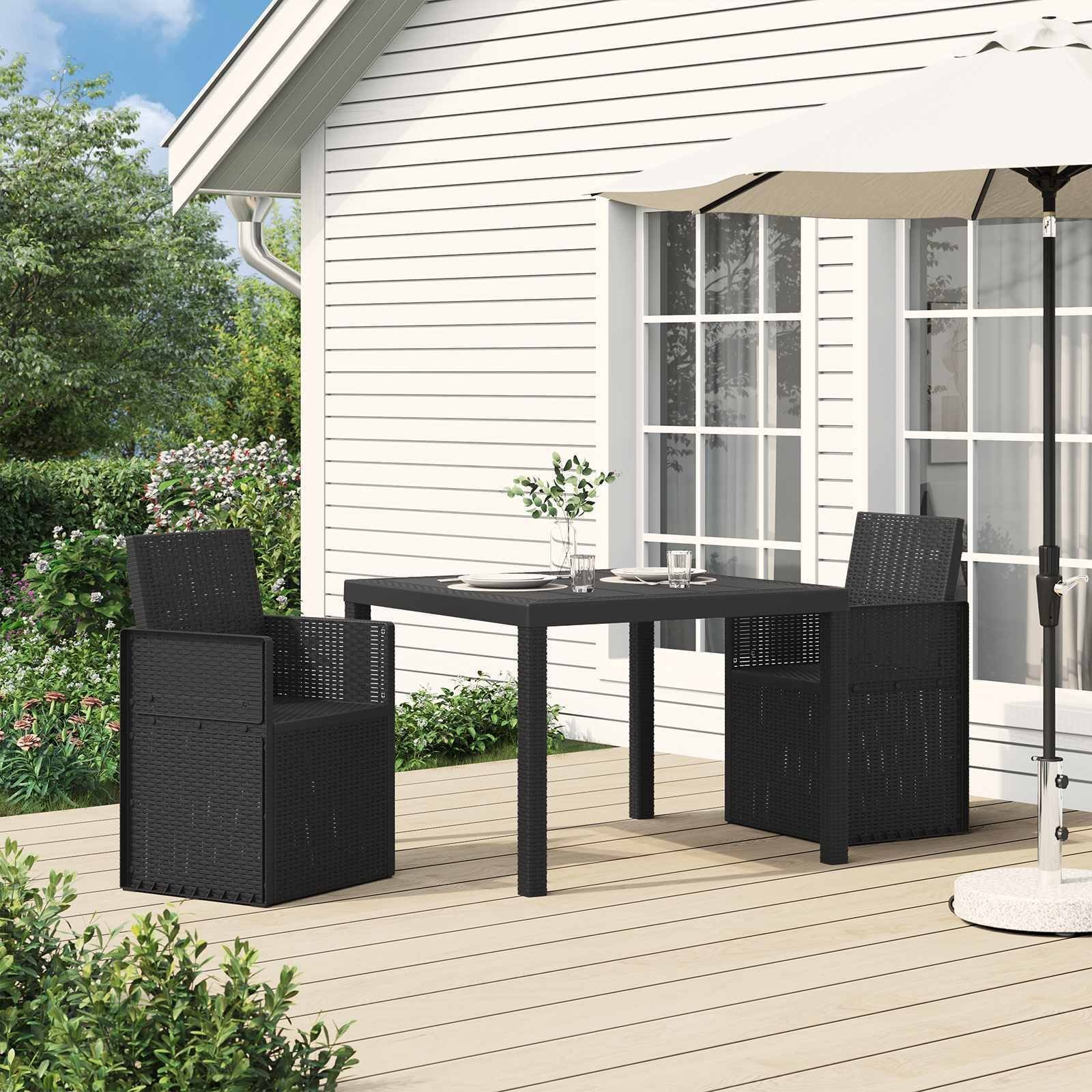 vidaXL Krzesła do ogrodu 2 pcs Antracyt 53 x 47 x 88,5 cm PP 899961