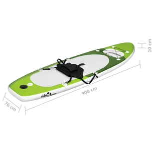 Nadmuchiwana deska SUP z akcesoriami, zielona, 300x76x10 cm Lumarko! - Deski SUP i akcesoria - miniaturka - grafika 13
