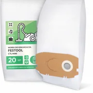 Worki do odkurzaczy - 20x Worek do Odkurzacza Festool Ctl Mini Syntetyczny Flizelinowy Worki G9-W - miniaturka - grafika 1