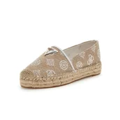 Buty sportowe damskie - Damskie espadryle GUESS JOLANDON FLJDNNFAL14-NATWH – Biały - miniaturka - grafika 1