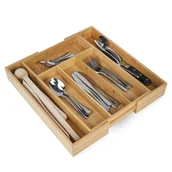 Akcesoria do sztućców - Tadar Duży Wkład do Szuflad na Sztućce Organizer Bambus Drewno - miniaturka - grafika 1