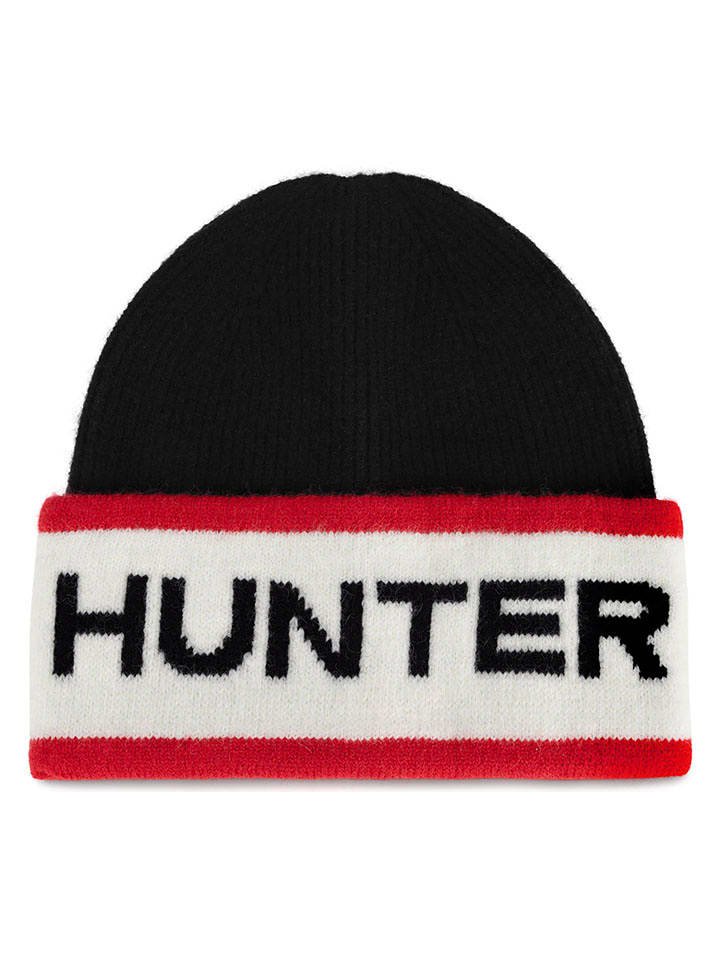 Hunter Czapka w kolorze czarno-kremowo-czerwonym