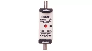 Hager POLO Wkładka bezpiecznikowa NH000 16A gG 500V WT-000 LNH0016MK LNH0016MK - Bezpieczniki elektryczne - miniaturka - grafika 1