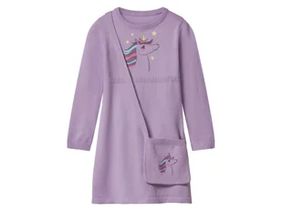 lupilu® Sukienka dzianinowa dziewczęca z bawełny (Fioletowy, 110/116) - Sukienki i spódniczki dla dziewczynek lupilu® Sukienka dzianinowa dziewczęca z bawełny (Fioletowy, 110/116) - Sukienki i spódniczki dla dziewczynek - miniaturka - grafika 1