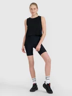 Spodenki damskie - 4F Legginsy krótkie dzianinowe damskie - czarne XS - miniaturka - grafika 1