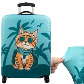 Akcesoria podróżnicze - Pokrowiec na walizkę Sillar z motywem kota rozmiar L - miniaturka - grafika 1