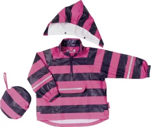 Playshoes Unisex dziecięce ponczo przeciwdeszczowe w paski, płaszcz przeciwdeszczowy, różowy/liliowy, 92 cm - Kurtki i płaszcze dla chłopców - miniaturka - grafika 1