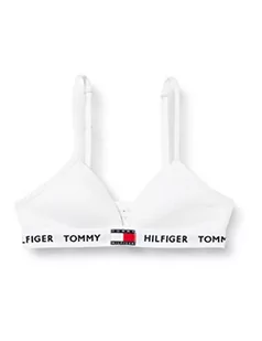 Tommy Hilfiger Dziewczęcy wyściełany trójkątny biustonosz, biały, 8 lat - Biustonosze - miniaturka - grafika 1