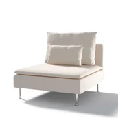 Pokrowce na meble - Dekoria pl pl Pokrowiec na moduł Söderhamn 1-osobowy kremowa biel 93 x 99 x 83 cm Etna 1007-705-01 - miniaturka - grafika 1
