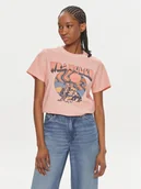 Koszulki i topy damskie - Wrangler T-Shirt 112350279 Koralowy Regular Fit - miniaturka - grafika 1