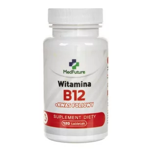 Medfuture Witamina B12 1000 mcg + kwas foliowy - 120 tabletek - Witaminy i minerały - miniaturka - grafika 1