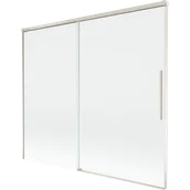 Parawany nawannowe - Mexen Rox parawan nawannowy 2-skrzydłowy rozsuwany 180 x 150 cm, transparent, nikiel szczotkowany - 8C9-180-001-97-00 - miniaturka - grafika 1