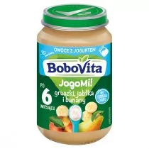 BoboVita Owoce z jogurtem gruszki jabłka i banany po 6 miesiącu 190 g - Desery dla dzieci - miniaturka - grafika 1
