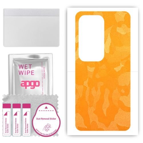 folia naklejka skórka strukturalna na TYŁ do Vivo Y18s - Moro Camo Żółty - apgo SKINS