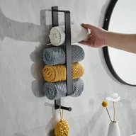 Wieszaki łazienkowe - Wieszak na ręczniki bez wiercenia, samoprzylepny, stal nierdzewna, ścienny, 43,5 cm, z 1 haczykiem - miniaturka - grafika 1