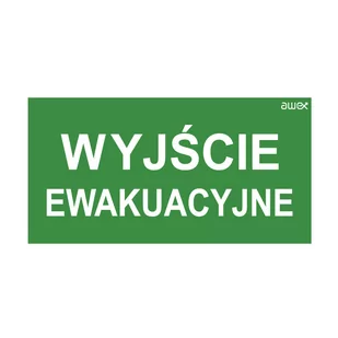 AWEX Piktogram 100x300 PM21 wyjście ewakuacyjne logo ISO7010) PM21 - Tablice BHP - miniaturka - grafika 1