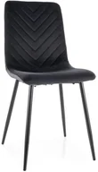 Krzesła - Tapicerowane krzesło DAREN VELVET czarny - miniaturka - grafika 1