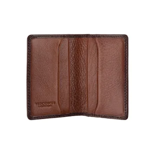 Skórzane etui na karty Przypalany Brąz Visconti AT-55 - Etui na dokumenty i karty - miniaturka - grafika 1
