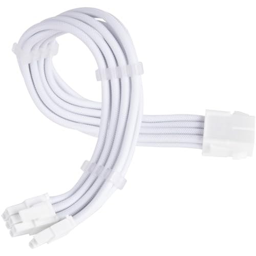 Kabel sieciowy SST-PP07E-PCI8W-V2, PCIe 8pin (6+2) (biały, 30cm)