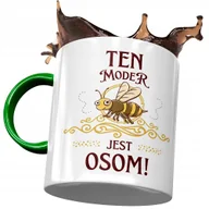 Kubki - Kubek Zielony Dla Modera Moder Jest Osom z Nadrukiem ze Zdjęciem + Opakowanie na prezent (wzór 03) - miniaturka - grafika 1