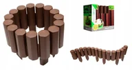 Ogrodzenia - PALISADA OGRODOWA BRĄZOWA OBRZEŻE OGRODOWE 2,2m PŁOTEK TRAWNIKOWY 15cm - miniaturka - grafika 1