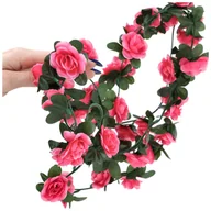 Sztuczne kwiaty - Girlanda Kwiaty 2,4m Amarant KR296C - miniaturka - grafika 1