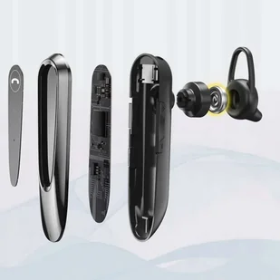 Zestaw słuchawkowy słuchawka New Bee B45 Bluetooth 5.0 bezprzewodowa do rozmów dla kierowcy BT do 15m czarny - Słuchawki bluetooth - miniaturka - grafika 2