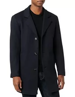 Płaszcze męskie - s.Oliver płaszcz męski długi rękaw, ciemnoniebieski, 54 - miniaturka - grafika 1