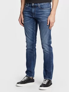 Spodnie męskie - Calvin Klein Jeans Jeansy J30J322801 Niebieski Slim Fit - grafika 1