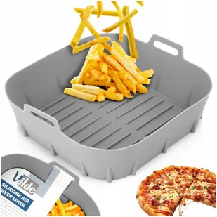 Wkład do Frytkownicy Air Fryer VILDE Silikon Szary Kwadrat 22 x 22 cm - Akcesoria i części AGD - miniaturka - grafika 1