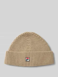 Czapka beanie z wyhaftowanym logo model ‘BIELLA’ - Czapki damskie - miniaturka - grafika 1