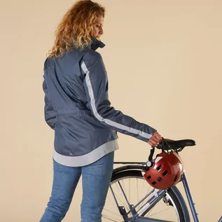 Kurtki rowerowe - Ciepła kurtka przeciwdeszczowa na rower miejski Elpos 540 damska - grafika 1