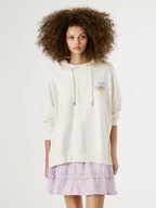 Bluzy damskie - Pepe Jeans Bluza "Angy" w kolorze białym - miniaturka - grafika 1