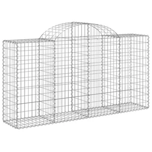 vidaXL Kosze gabionowe, 2 szt, 200x50x100/120 cm, galwanizowane żelazo - Ogrodzenia - miniaturka - grafika 4
