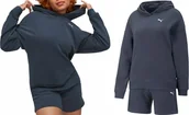 Dresy damskie - DRESY DAMSKIE PUMA KOMPLET OVERSIZE BAWEŁNA R.S - miniaturka - grafika 1